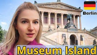 Museum Island in Berlin Germany - German History Museum, Altes Museum, Neues Museum, Art Market