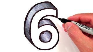 How to Draw the Number 6 in 3D