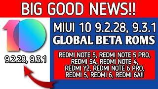 MiUi 10 9.2.28, 9.3.1 Global Beta ROMS | Redmi Note 5/5 Pro, Redmi 5/5A, Redmi 6/6A, Redmi Y2