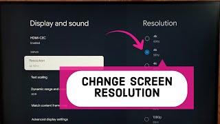 VU Smart Google TV : How to Change Screen Resolution 8K, 4K, FULL HD, HD