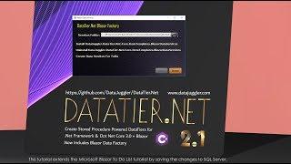 Using DataTier Net Blazor Data Factory   A Complete C# Dot Net Core 3 0 SQL Server Tutorial