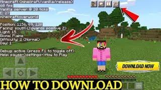 HOW TO enable F3 button in mcpe