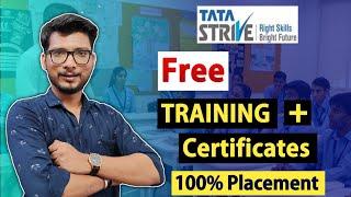 TATA FREE training + Certificate | tata strive skill development center | tata strive | TATA Jobs