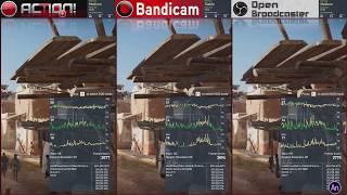 Action VS Bandicam VS OBS Studio - Game Recording Test