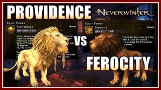 PROVIDENCE VS FEROCITY: What to Use for Max Damage!? (mount powers) - Neverwinter M29