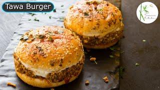 Paneer Tawa Burger Recipe | Melting Paneer Burger Recipe | Indian Street Food ~ The Terrace Kitchen