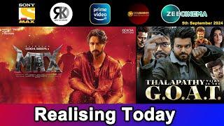 2 New South Hindi Dubbed Movies Releasing Today | Max Movie, GOAT Movie | 5th September 2024