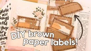 How to turn brown paper packaging into labels for junk journals  Junk Journal July
