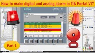 How to make digital alarms and analog alarms in TIA Portal V15 | WinCC | SCADA | PLC |  Part-1