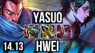 YASUO vs HWEI (MID) | 9/3/17, 800+ games, Dominating | EUW Master | 14.13