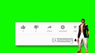 Animated Subscribe Button| Green Screen Effects |Freefire Green screen Andrew