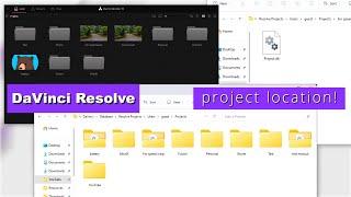 Location where projects are saved in DaVinci Resolve.