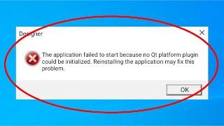 How To Fix No Qt Platform Plugin Could Be Initialized Error - This Application Failed To Start