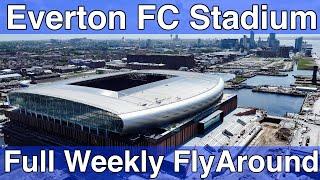 NEW Everton FC Stadium at Bramley Moore Dock. A Full FlyAround!