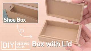 [Cardboard Crafts | DIY] How to make a box with a lid from a shoe box. #carton #manualidades