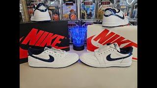 2024 Air Jordan 1 low white/blue metallic Vs 2016 retro