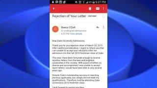 Rejected student sends school a rejection letter of her own