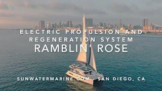 Oceanvolt Electric Motor Propulsion and Regeneration System on our Leopard 40 CAT, Ramblin' Rose