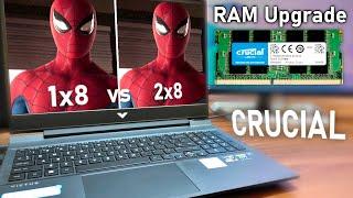 HP Victus RAM Upgrade | Crucial 8gb DDR4 3200mhz Review | Benchmarks