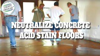 How to Neutralize Concrete Acid Stain Floors and Exterior [P 5] | ConcreteCamouflage.com