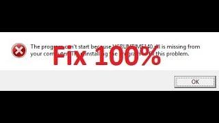 VCRUNTIME140.dll is Missing Error Fix!!! All Windows Fixes!