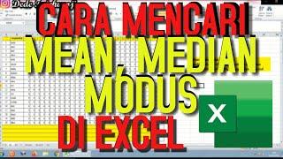 cara mencari mean median modus di excel