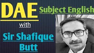 DAE English With Sir Shafique Butt | Oxfordianz