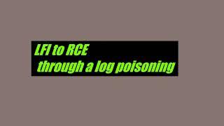 How to perform a Log Poisoning attack