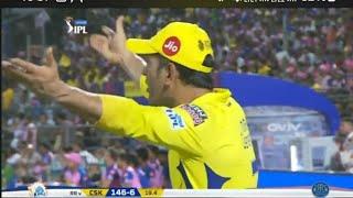 DHONI'SANGRYMOMENT|| CSK VS RR 2019#iplhighlights #msdhoni #angry