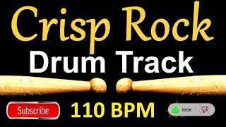 Crisp Rock Drum Track - 110 BPM Drum Tracks for Bass Guitar Beat Instrumental Drums Beat  337