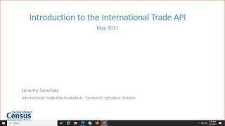 Introduction to the International Trade API
