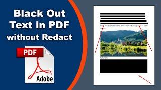 How to black out text in pdf without redact using Adobe Acrobat Pro DC