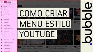 Tutorial Completo: Criando um Menu Lateral Estilo YouTube - Passo a Passo