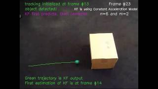 kalman filter object tracking (recursive bayesian filtering)