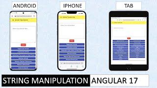  Master String Manipulation in Angular  |  String Methods  |  Project | String | String Typescript