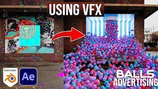 How To Create CGI 10,000 Bouncy Balls VFX In Blender | Blender VFX Tutorial