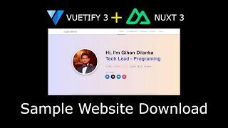 Build Stunning Websites with Nuxt3, Vue3, & Vuetify3 | Sample Template Walkthrough