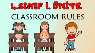 4.SINIF İNGİLİZCE 1.ÜNİTE CLASSROOM RULES KELİMELERİ VE KONU ANLATIMI | SINIF KURALLARI