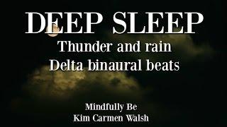  Deep sleep binaural beats with thunder and rain - 3 hours HIGH QUALITY