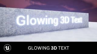 Unreal Engine 5 Tutorial Make Eye Catching Glowing 3D Text in Minutes