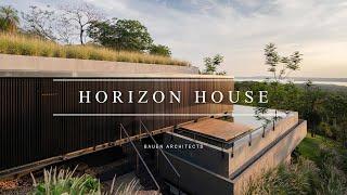Horizon House -  Glass And Concrete Modern Home Design With The Green Roof