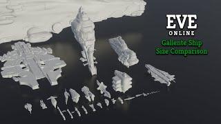 EVE Online : Gallente Ship  Size Comparison