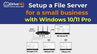 Setup File Server for small business with Windows 11 / 10 Pro. Easier & lower cost than Server OS
