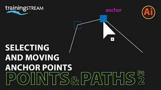 How to select and move ANCHOR POINTS in Adobe Illustrator using the DIRECT SELECTION tool
