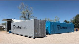 Vertical hydroponic container farm sendoff to a FarmBox Foods customer in New Mexico