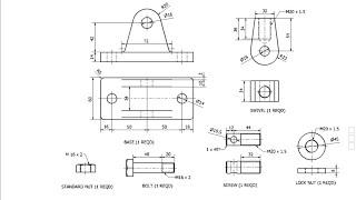 How to do Assembly Drawing Swivel Bracket.