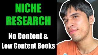 Niche Research Guide For No Content & Low Content Books