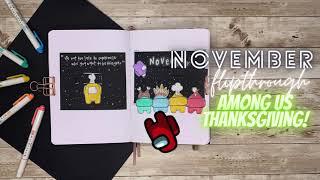 November 2020 Bullet Journal Flipthrough: Among Us Thanksgiving!