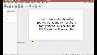 How to convert a powerpoint to PDF including speaker notes