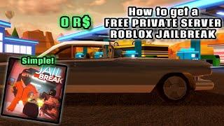 How to get a FREE PRIVATE SERVER in ROBLOX Jailbreak!